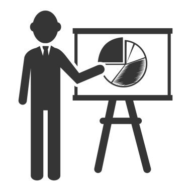 İşadamı Tema tasarım, vektör çizim simgesi.