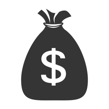 Para ve yatırım izole düz simgesi, vektör çizim.