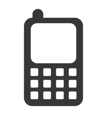 cep telefonu siluet izole simgesi