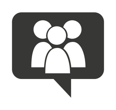 konuşma kabarcığı sosyal ortam simgesi