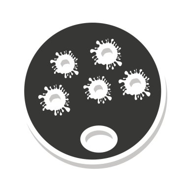 boya pallette izole simgesi