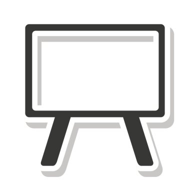 Kara tahta matematik sınıf simgesi