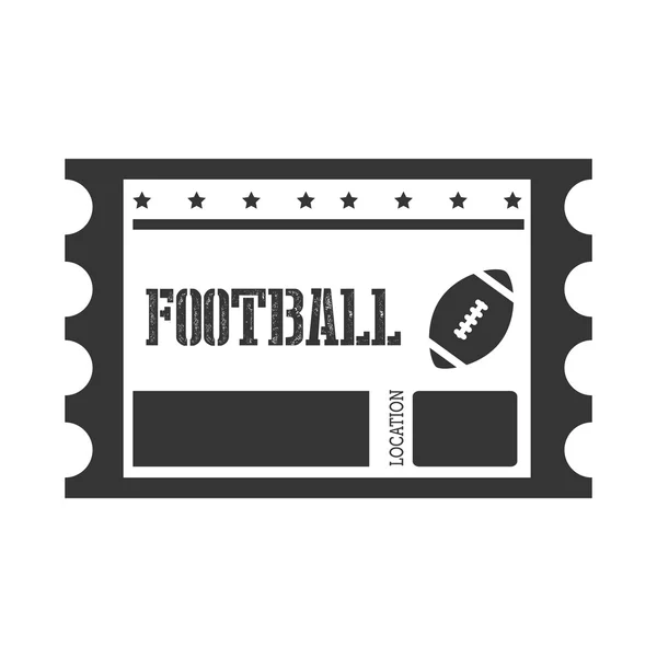 American footbal ticket ícone vetor ilustração —  Vetores de Stock