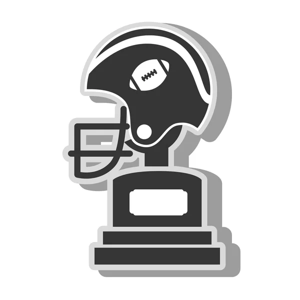 Amerikaans voetbal trofee pictogram vectorillustratie — Stockvector