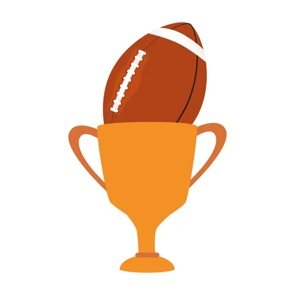 Abbildung zur Ikone des American Football Trophy — Stockvektor