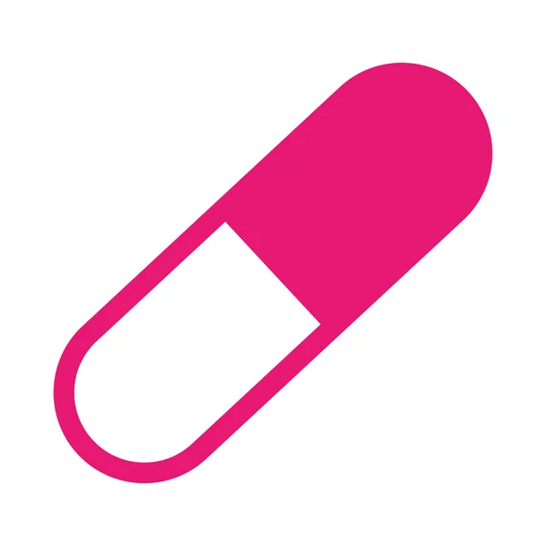 Lékařské růžové pilulky ikonu vektorové ilustrace — Stockový vektor