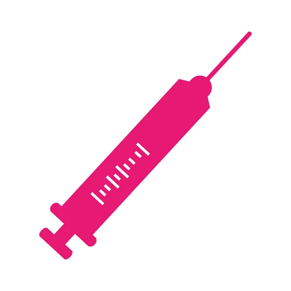 医療注射器針ピンク アイコン ベクトル図 — ストックベクタ
