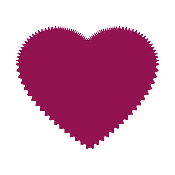 Coeur amour romantique icône vecteur — Image vectorielle