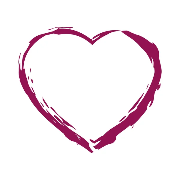 Coeur amour romantique icône vecteur — Image vectorielle