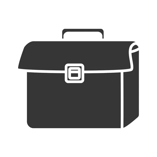 Business briefcase isolated flat icon, vector illustration. — Stock Vector