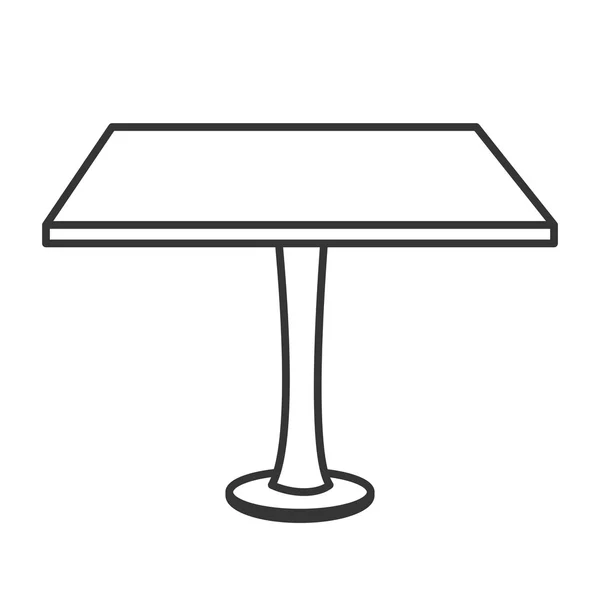 Tisch Schreibtisch Büro Ikone Vektor Illustration — Stockvektor