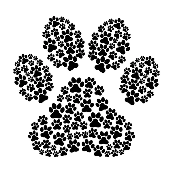 Animal impression fond isolé icône — Image vectorielle