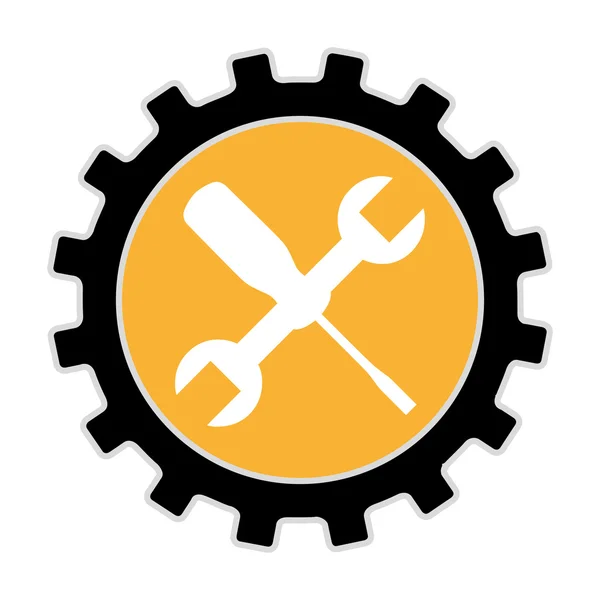 Wrench tool construction icon — Stock Vector