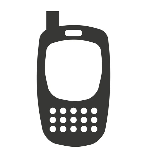 Silhouette de téléphone portable icône isolée — Image vectorielle