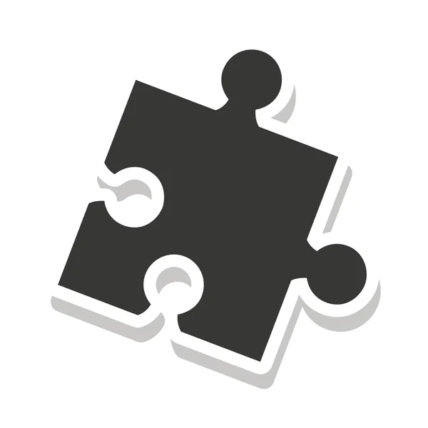 Puzzel stuk spel geïsoleerde pictogram — Stockvector
