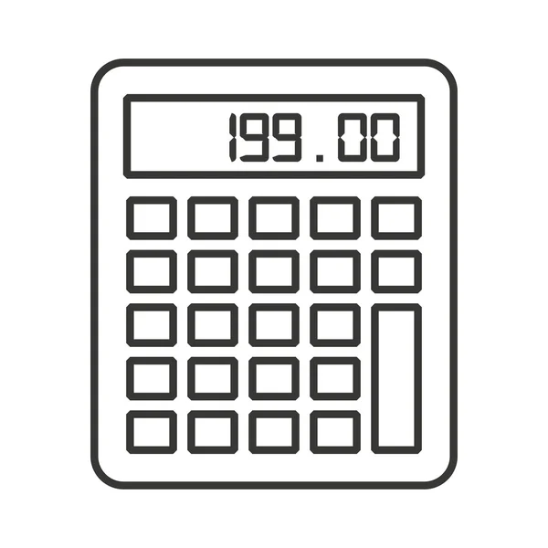 Calculadora icono matemático digital — Archivo Imágenes Vectoriales