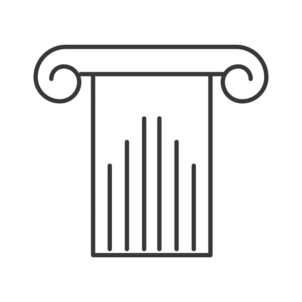 Kolom structuur silhouet pictogram — Stockvector