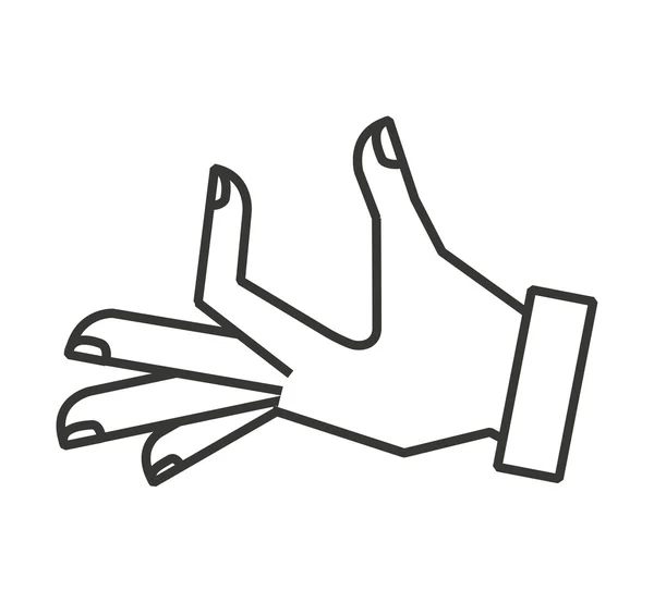 Mano icono de usuario humano — Vector de stock