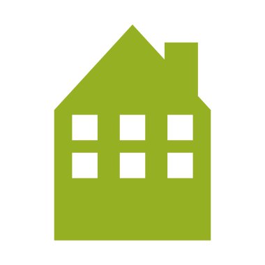 Bina yeşil ekoloji simgesi