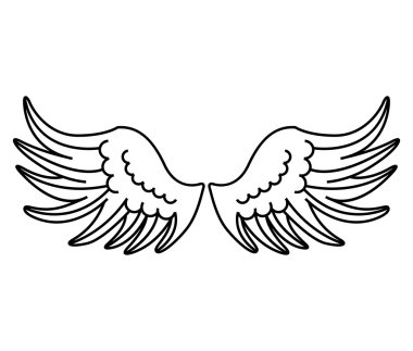 kanatlar melek çizilmiş simgesi