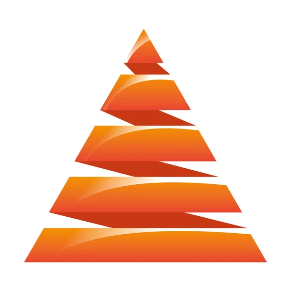 Piramid infografika prezentace ikonu — Stockový vektor