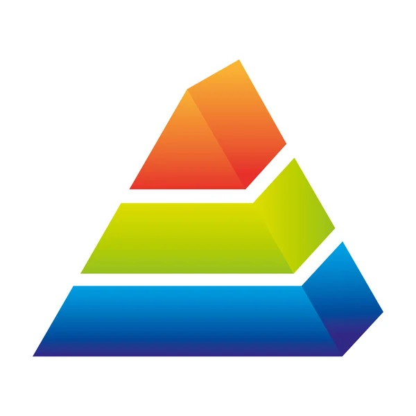 Piramid infografik præsentation ikon – Stock-vektor
