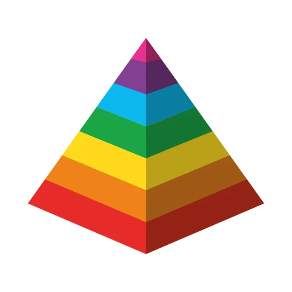 Piramide infographic presentatie pictogram — Stockvector