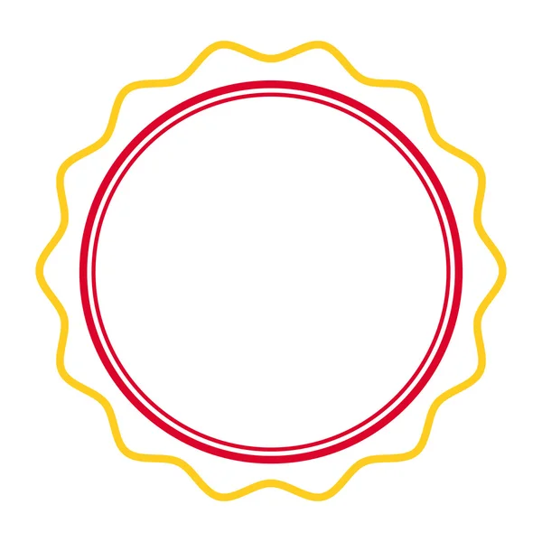 Circle seal frame icon — Stock Vector