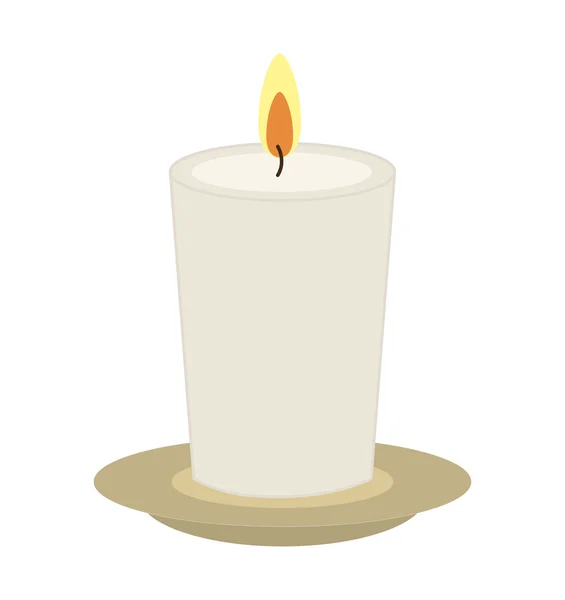 Icona spa fiamma di candela — Vettoriale Stock