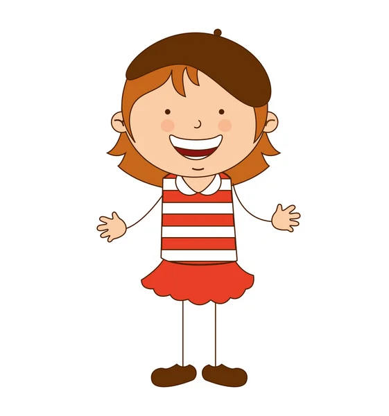 Australian girl character icon — Stock Vector