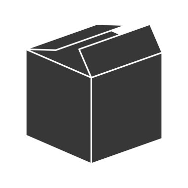Kutu paket teslim simge vektör çizim