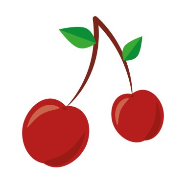 Lezzetli ve taze meyve, vektör çizim.