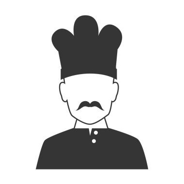 Şef profil avatar simge vektör çizim