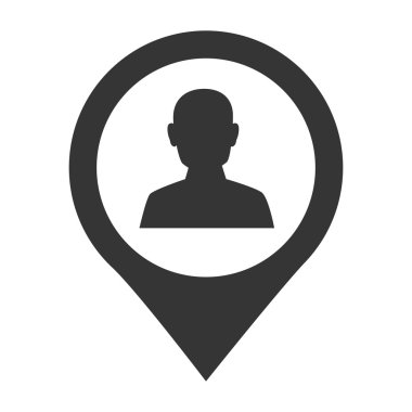 Erkek profil siluet simge vektör çizim