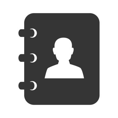 Telefon Rehberi kitap notları simge vektör Illustration