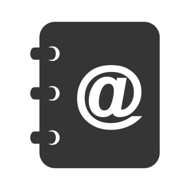 Telefon Rehberi kitap notları simge vektör Illustration