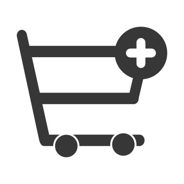 Alışveriş arabası simgesi vektör illüstrasyon grafik tasarımı