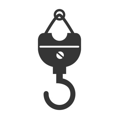 İnşaat vinç simge vektör çizim altında