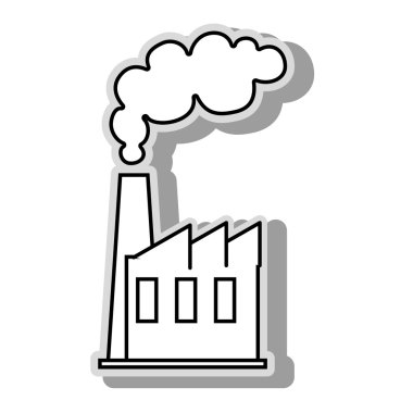 factoy sanayi tesisi simge vektör çizim