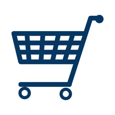 Alışveriş arabası simgesi vektör illüstrasyon grafik tasarımı