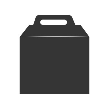 küp kutusu gıda simge vektör çizim