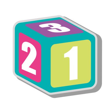 Bebek oyuncak renkli simge, vektör çizim.