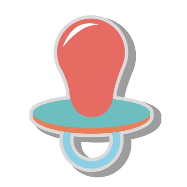 Bebek oyuncak renkli simge, vektör çizim.