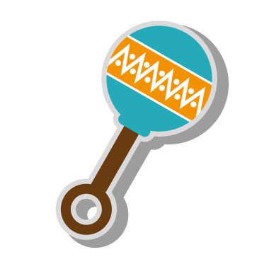 Bebek oyuncak renkli simge, vektör çizim.