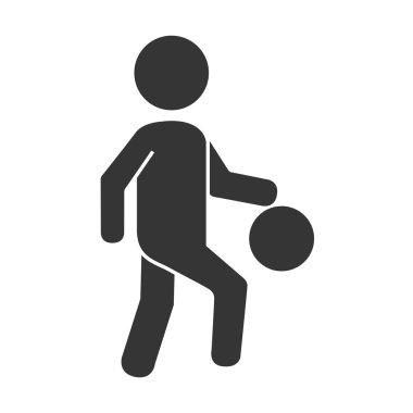 Futbol oyuncu futbol simge vektör çizim