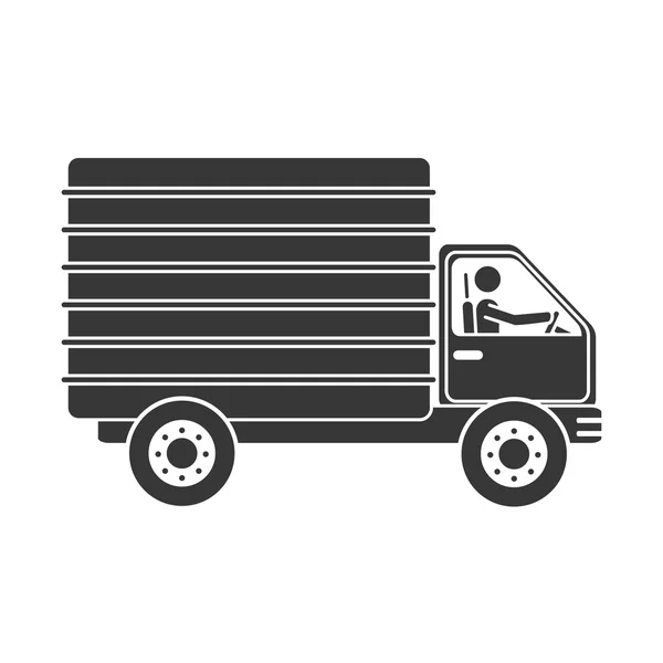 Truck delivery transport icon vector illustration — Stock Vector