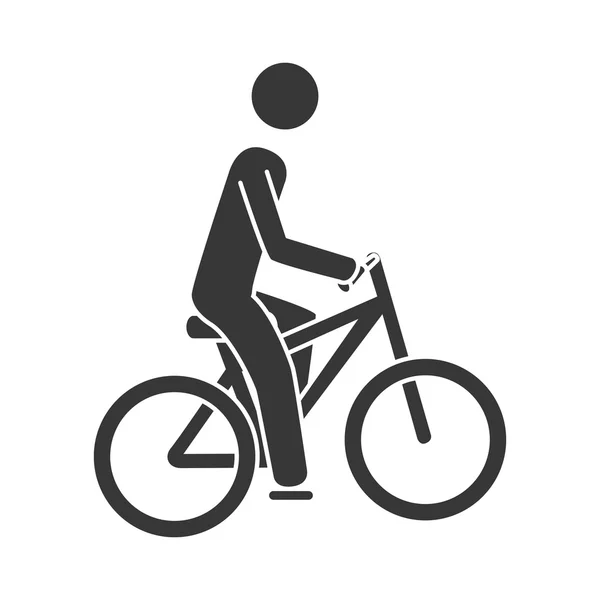 Bicicleta deporte ciclismo icono vector ilustración — Vector de stock