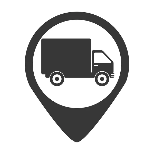 Vrachtwagen levering vervoer pictogram vectorillustratie — Stockvector