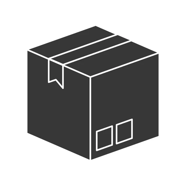 Box Paket Lieferung Symbol Vektor Illustration — Stockvektor