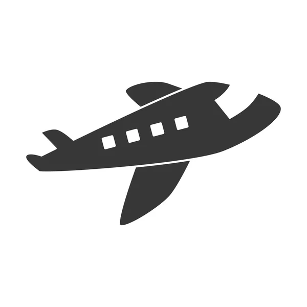 Avión jet vuelo icono vector ilustración — Vector de stock